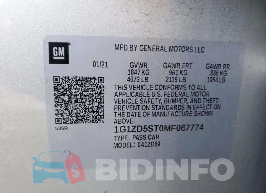 1G1ZD5ST0MF067774 Photo# 12