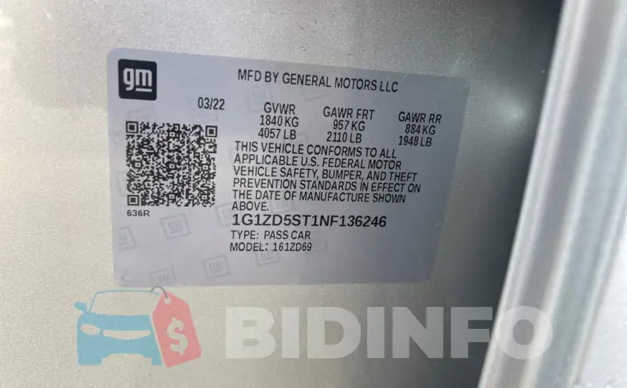 1G1ZD5ST1NF136246 Photo# 10