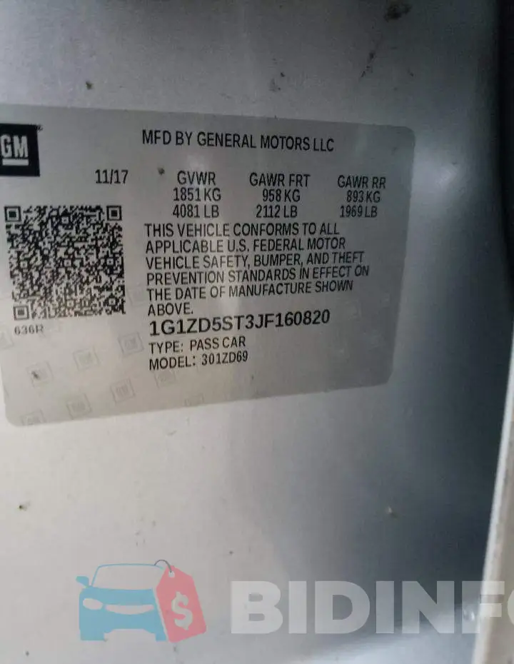 1G1ZD5ST3JF160820 Photo# 10