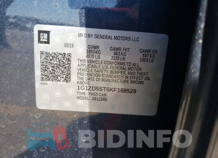 1G1ZD5ST6KF169528 Photo# 10