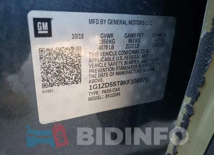 1G1ZD5ST8KF108875 Photo# 10