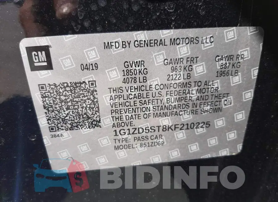 1G1ZD5ST8KF210225 Photo# 10
