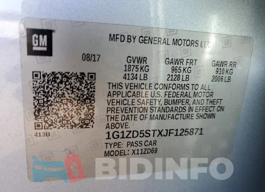 1G1ZD5STXJF125871 Photo# 12
