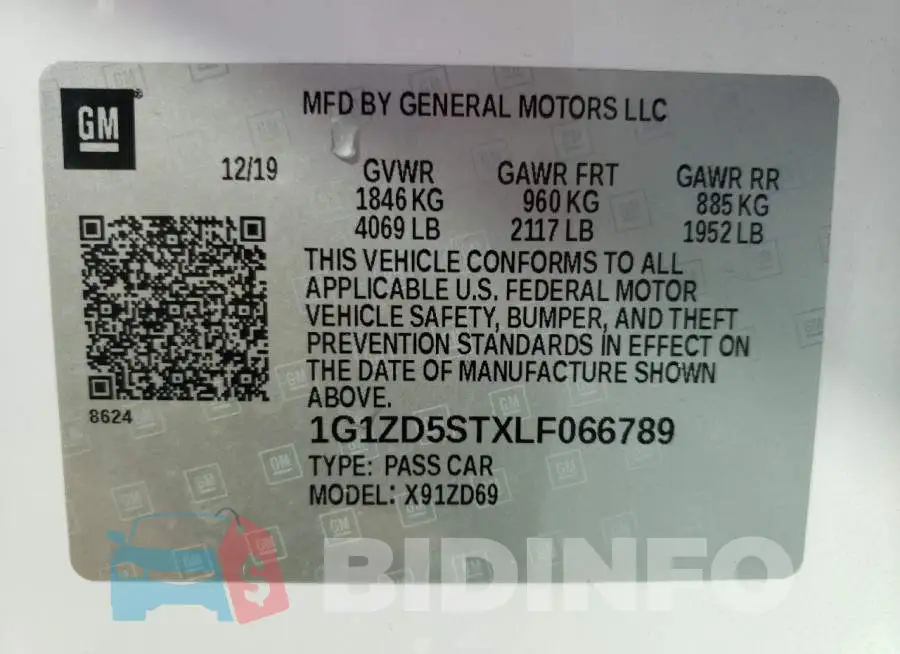 1G1ZD5STXLF066789 Photo# 10