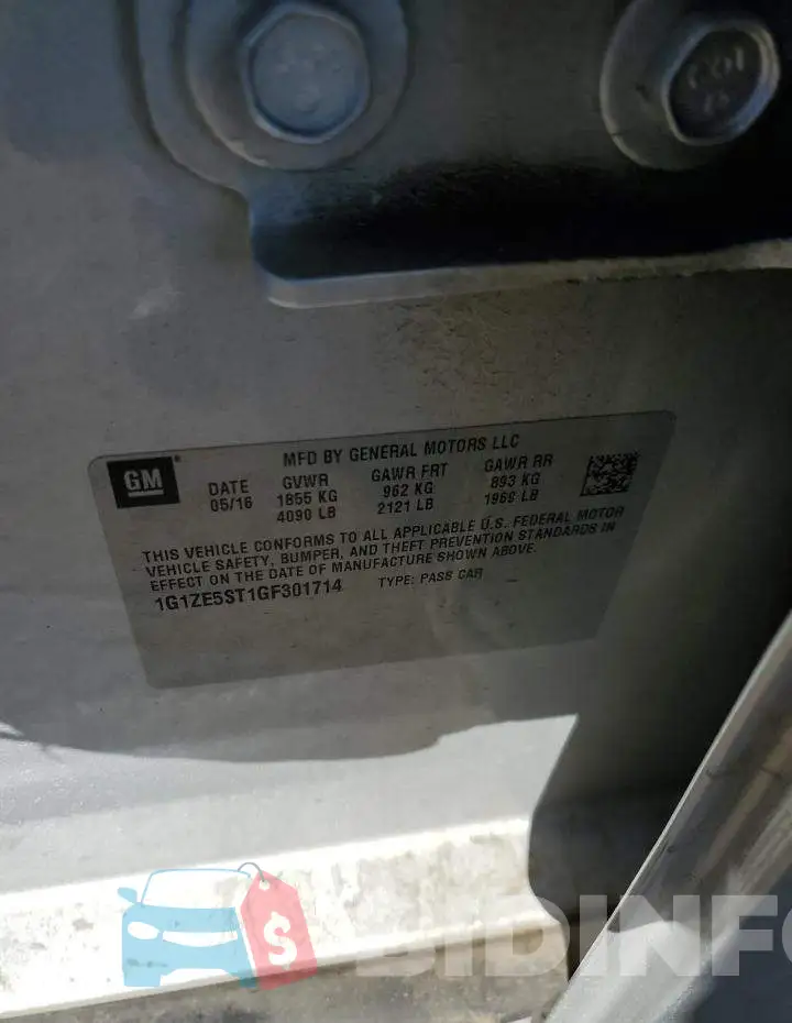 1G1ZE5ST1GF301714 Photo# 12