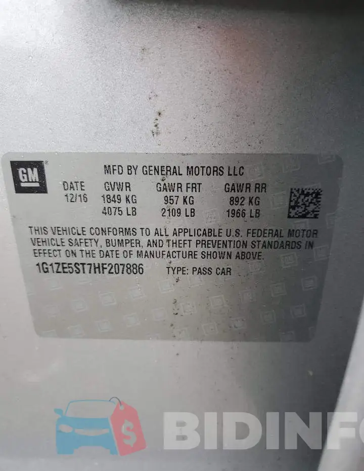 1G1ZE5ST7HF207886 Photo# 10