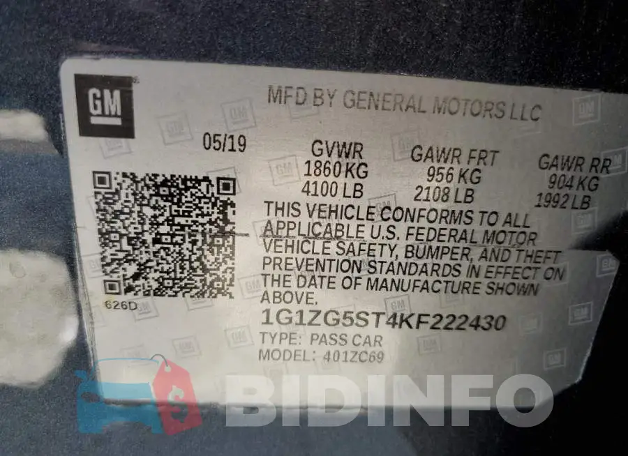 1G1ZG5ST4KF222430 Photo# 10