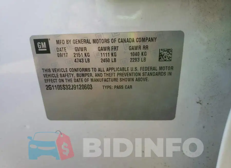 2G1105S32J9120603 Photo# 10