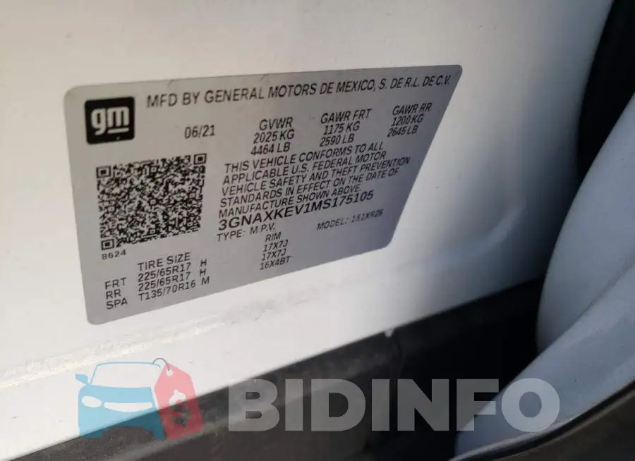 3GNAXKEV1MS175105 Photo# 10