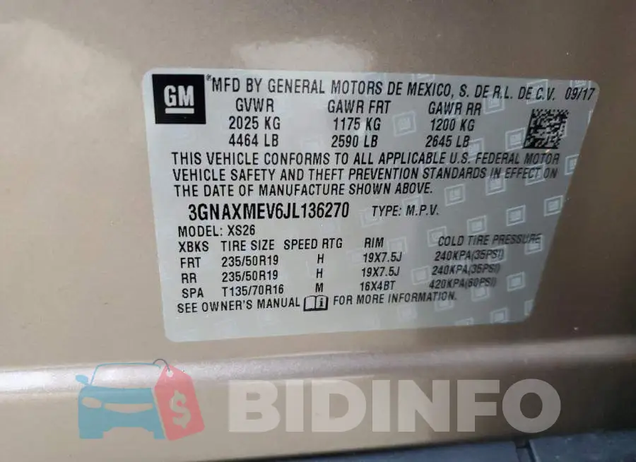 3GNAXMEV6JL136270 Photo# 13