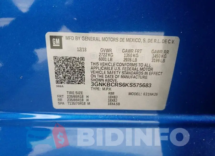 3GNKBCRS6KS575683 Photo# 10