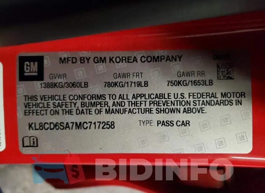 KL8CD6SA7MC717258 Photo# 10