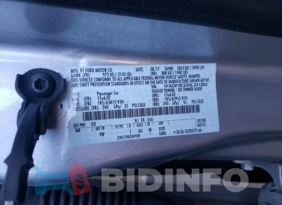 1FADP3E23HL331292 Photo# 10