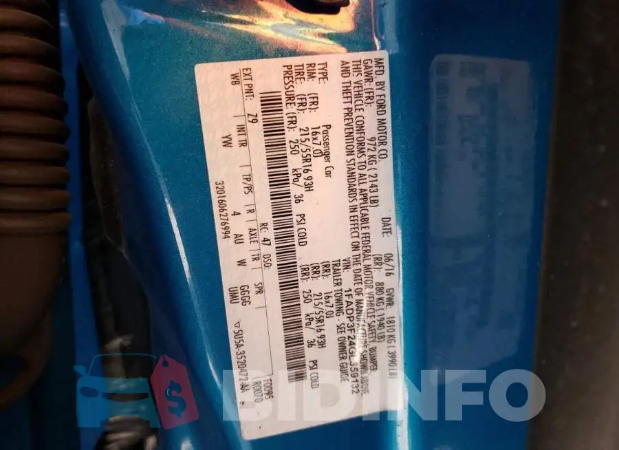 1FADP3F24GL359132 Photo# 10