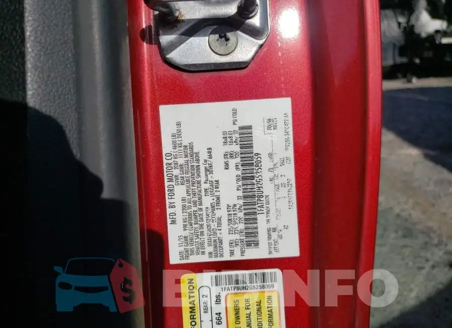 1FATP8UH2G5258059 Photo# 10
