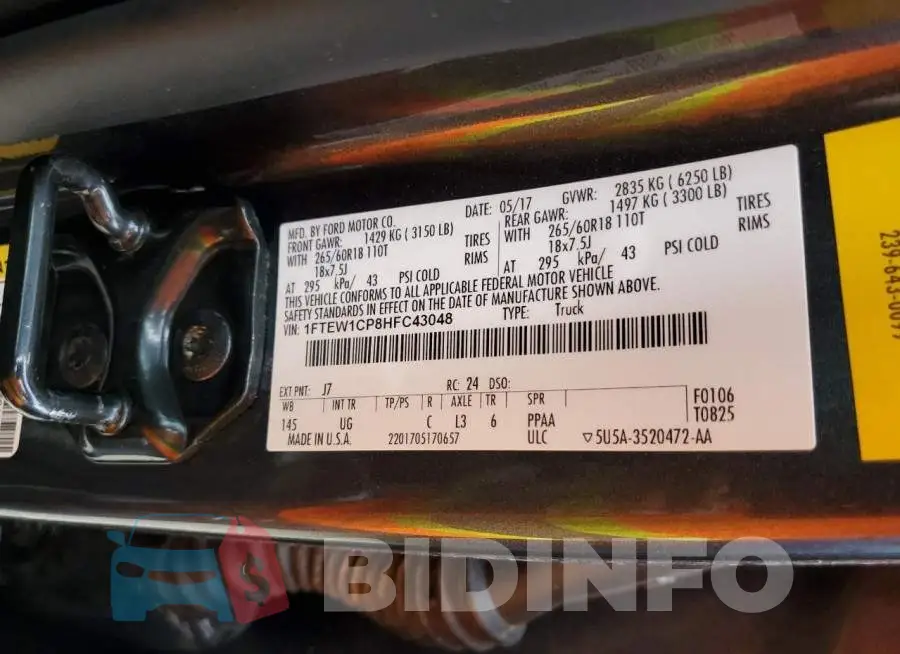 1FTEW1CP8HFC43048 Photo# 10