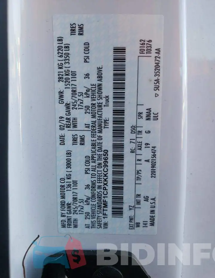 1FTMF1CPXKKC99650 Photo# 10