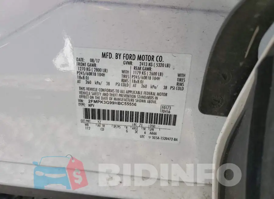2FMPK3G99HBC55556 Photo# 10