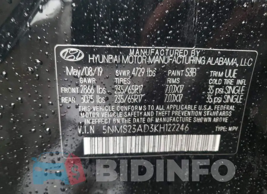 5NMS23AD3KH122246 Photo# 10