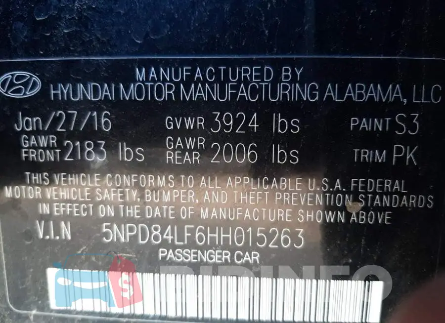 5NPD84LF6HH015263 Photo# 12