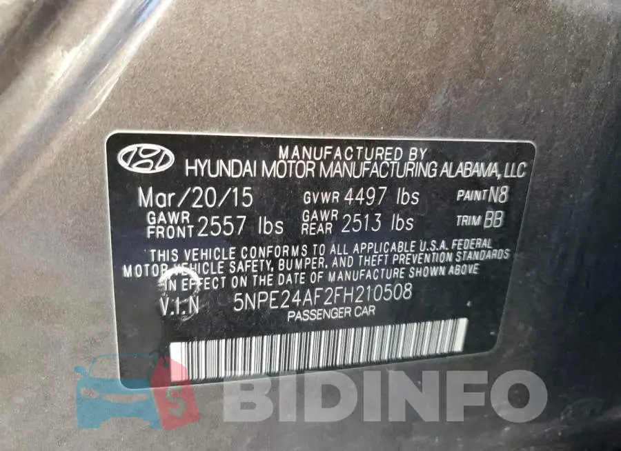 5NPE24AF2FH210508 Photo# 10