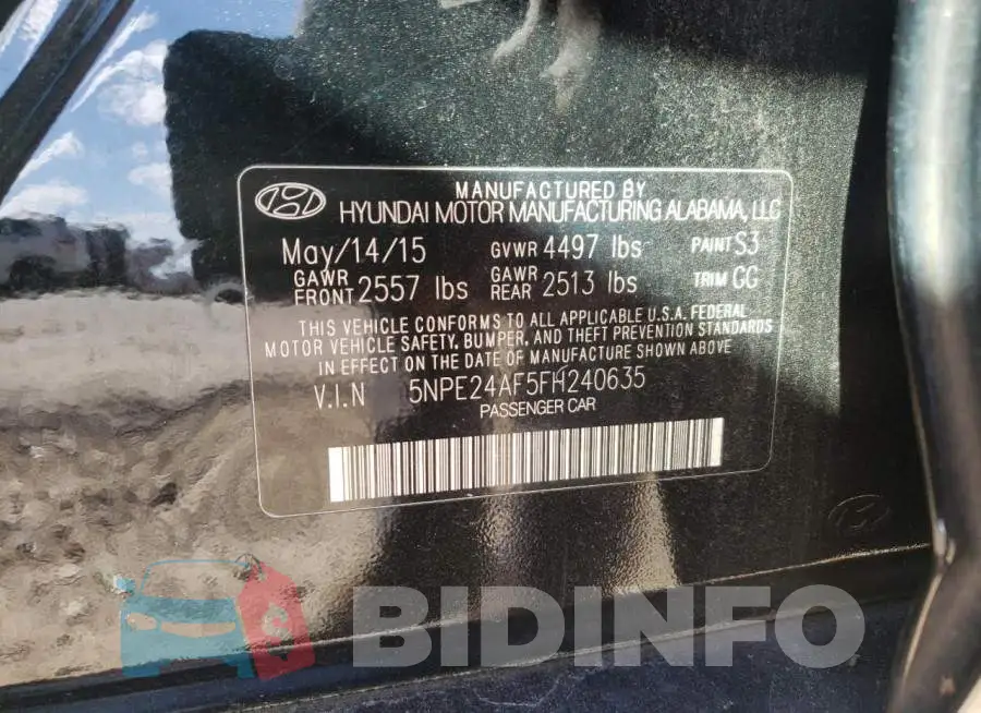 5NPE24AF5FH240635 Photo# 10