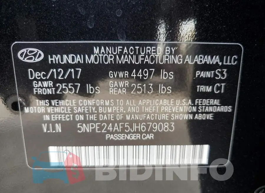 5NPE24AF5JH679083 Photo# 10