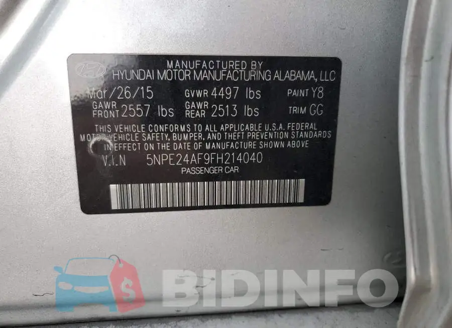 5NPE24AF9FH214040 Photo# 10