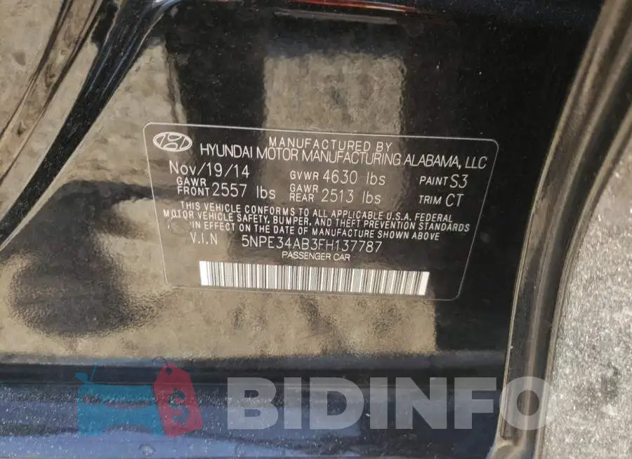 5NPE34AB3FH137787 Photo# 10