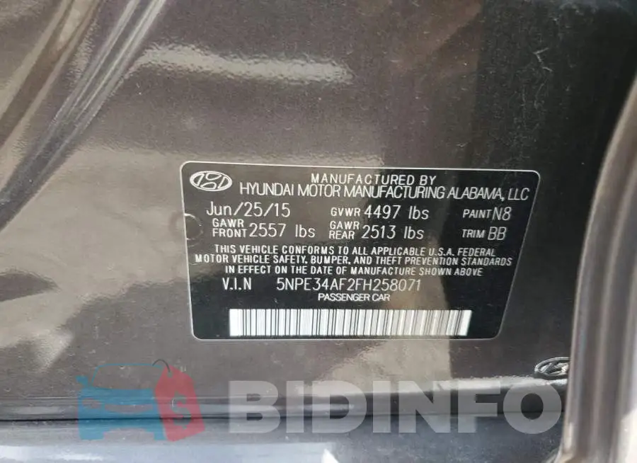 5NPE34AF2FH258071 Photo# 10