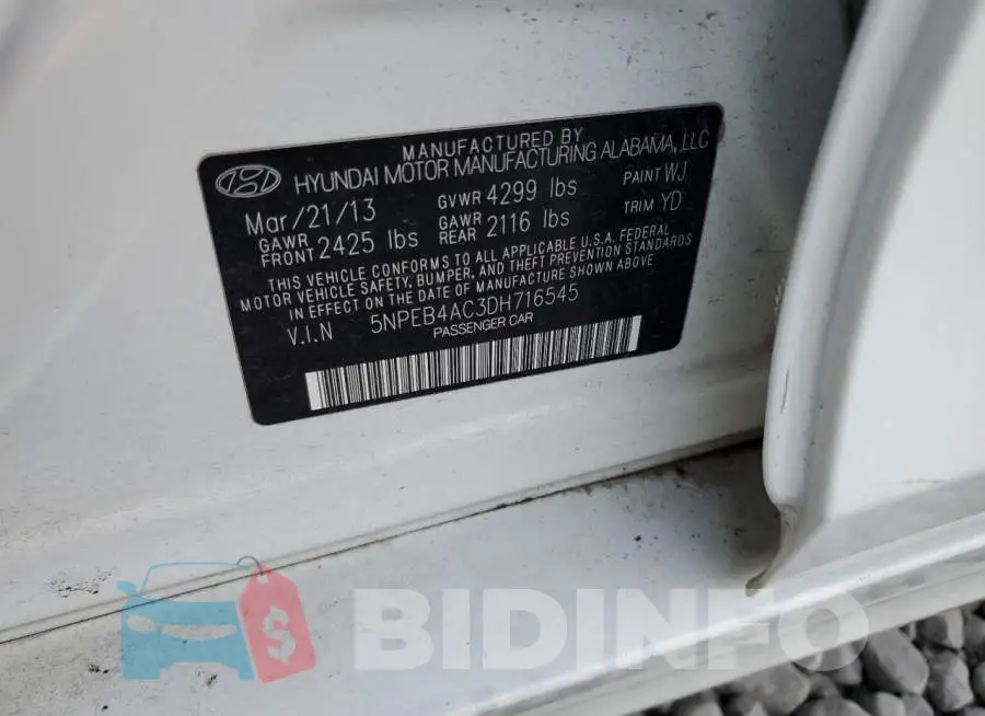 5NPEB4AC3DH716545 Photo# 10