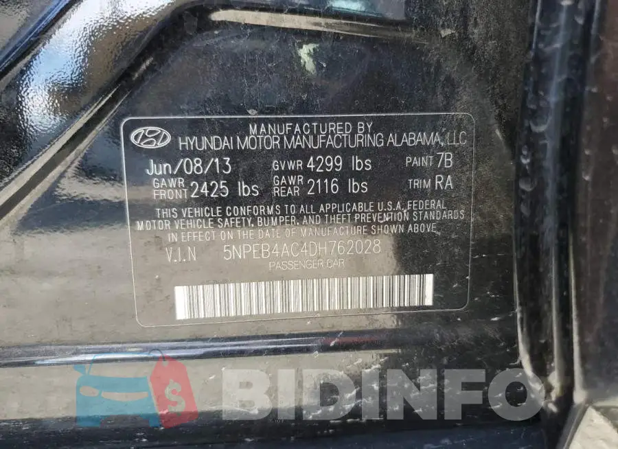 5NPEB4AC4DH762028 Photo# 10