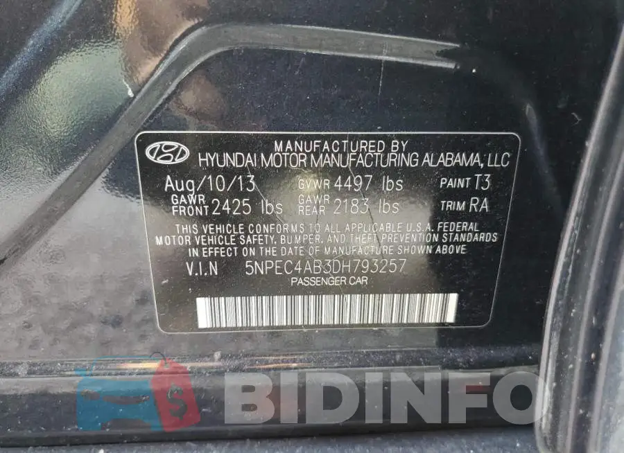 5NPEC4AB3DH793257 Photo# 10