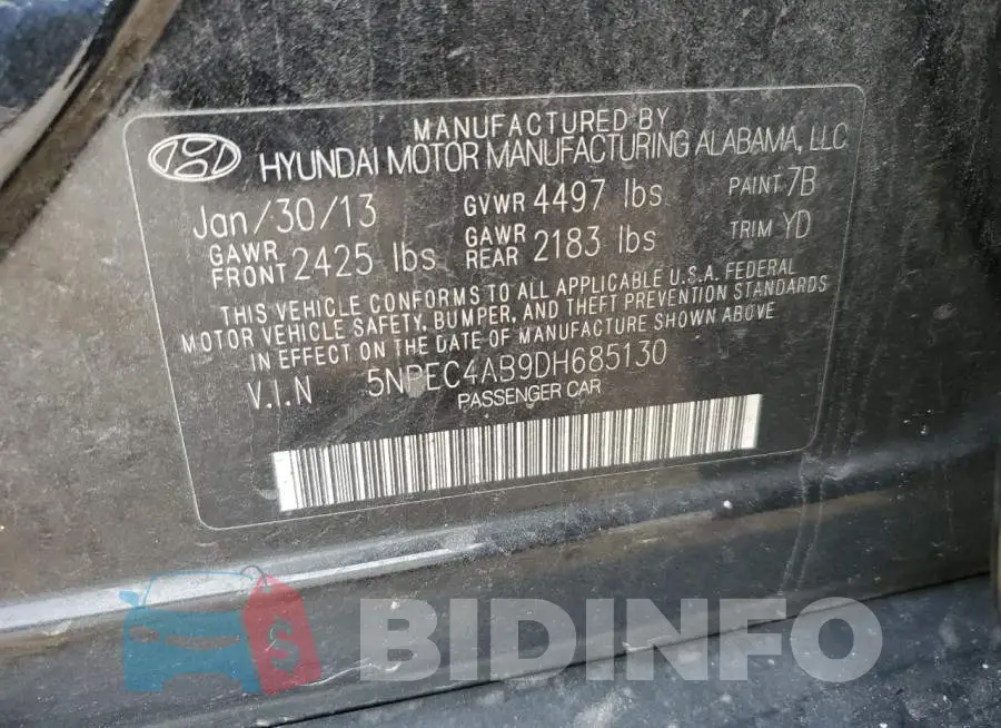 5NPEC4AB9DH685130 Photo# 13