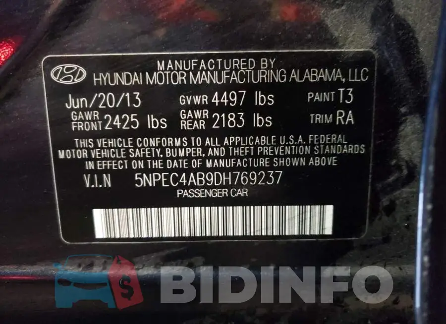 5NPEC4AB9DH769237 Photo# 10