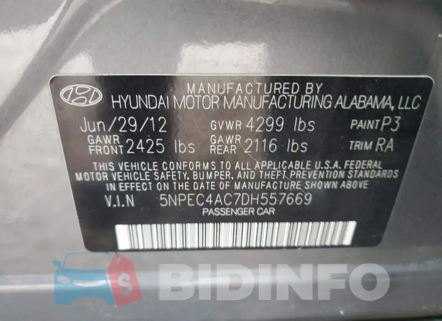 5NPEC4AC7DH557669 Photo# 13