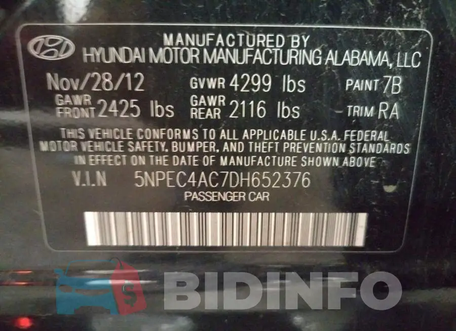 5NPEC4AC7DH652376 Photo# 10