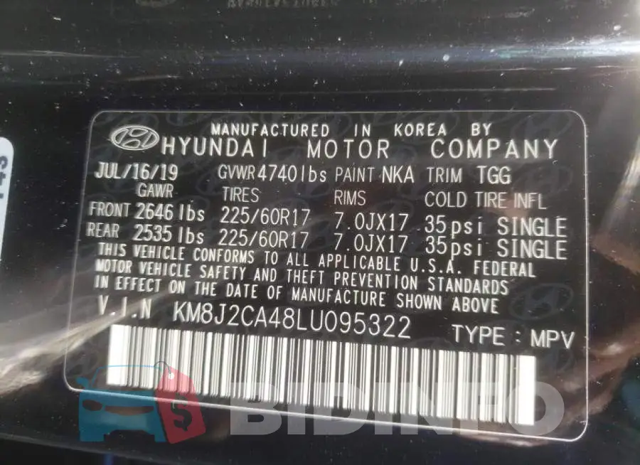 KM8J2CA48LU095322 Photo# 10