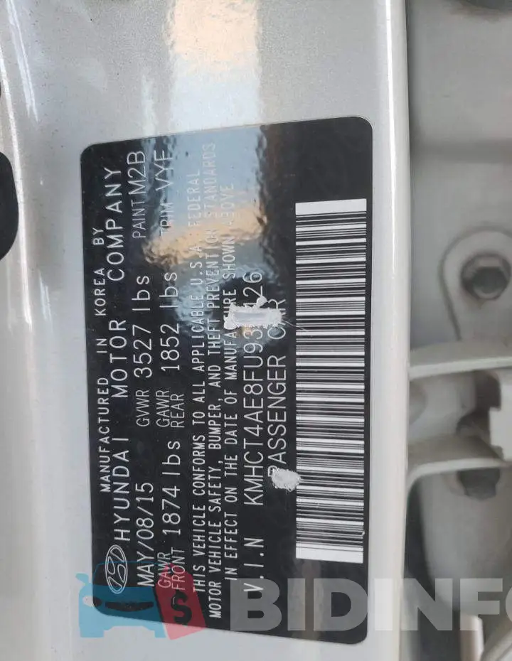 KMHCT4AE8FU934426 Photo# 12