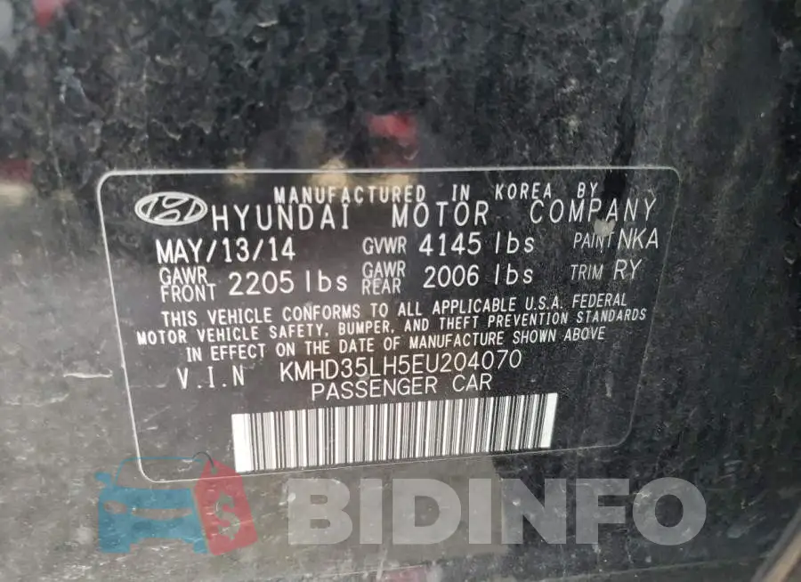 KMHD35LH5EU204070 Photo# 10