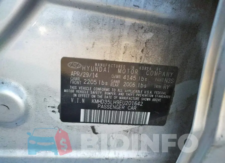 KMHD35LH9EU201642 Photo# 10