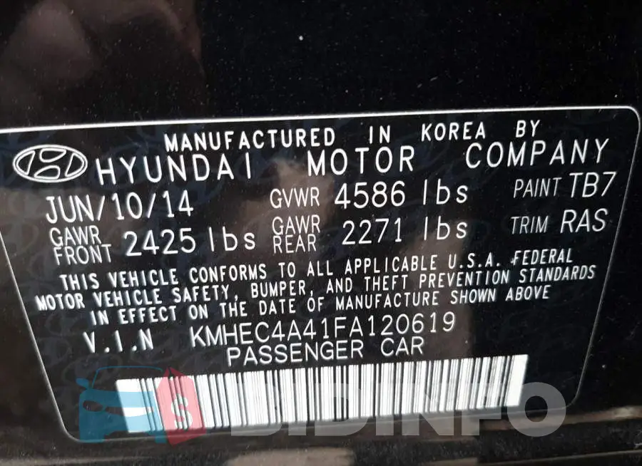 KMHEC4A41FA120619 Photo# 10