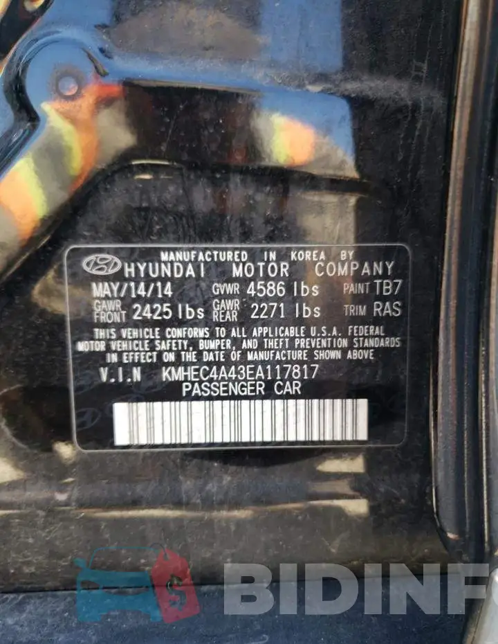 KMHEC4A43EA117817 Photo# 10