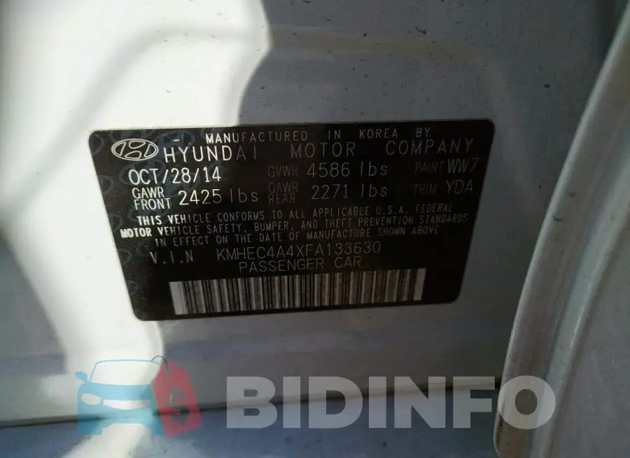 KMHEC4A4XFA133630 Photo# 13