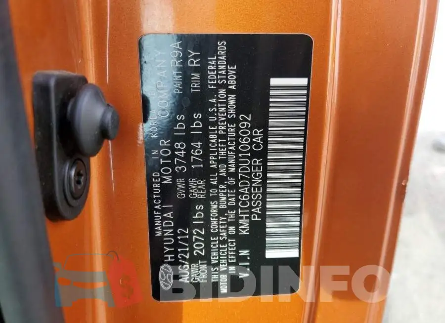 KMHTC6AD7DU106092 Photo# 10