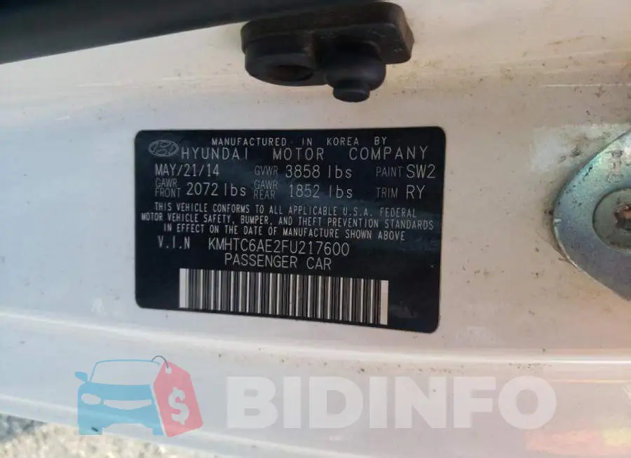 KMHTC6AE2FU217600 Photo# 10