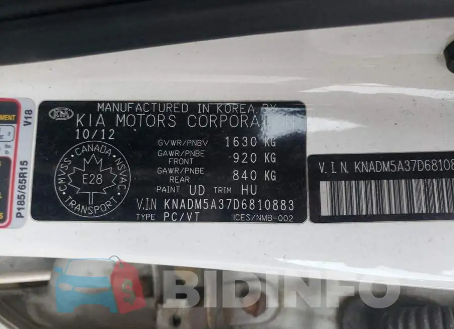KNADM5A37D6810883 Photo# 10
