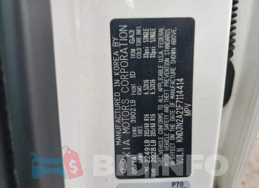 KNDJN2A21F7114414 Photo# 10