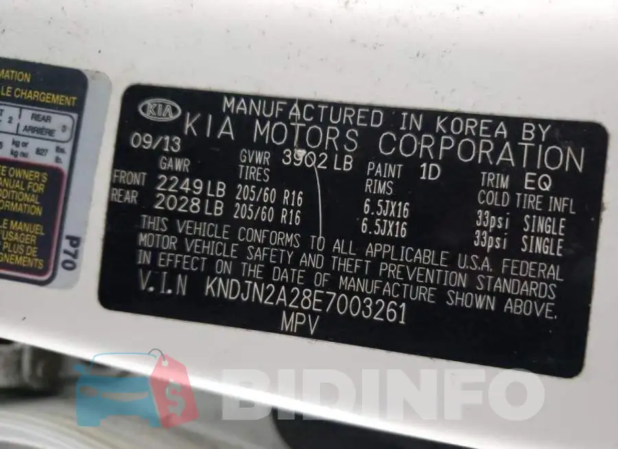KNDJN2A28E7003261 Photo# 10