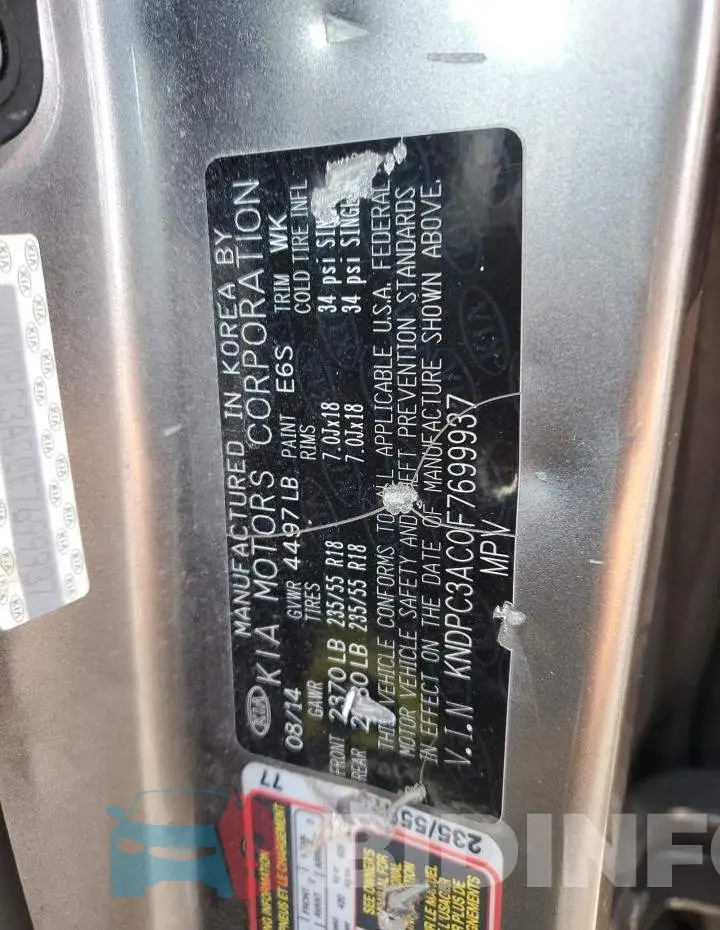 KNDPC3AC0F7699937 Photo# 10